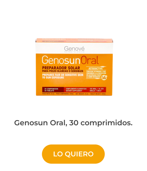 acelera el bronceado Genosun Oral, 30 comprimidos.
