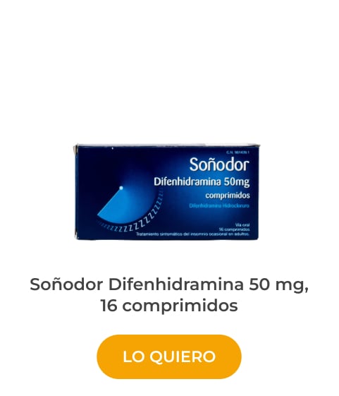 Soñodor Difenhidramina 50 mg, 16 comprimidos
