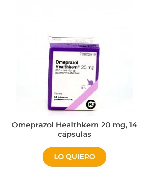 Omeprazol Healthkern 20 mg, 14 cápsulas