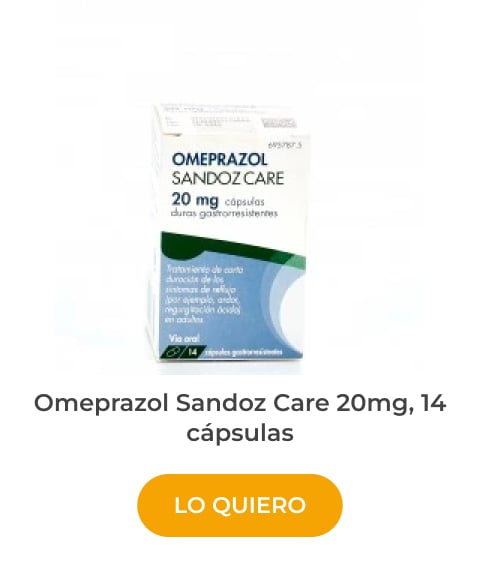 Omeprazol Sandoz Care 20mg, 14 cápsulas