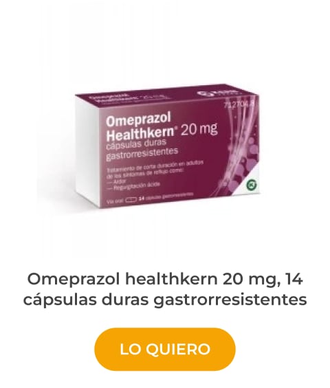 Omeprazol healthkern 20 mg, 14 cápsulas duras