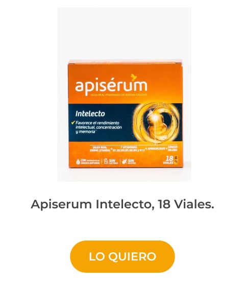 Apiserum Intelecto, 18 Viales. pastillas para estudiar mejor