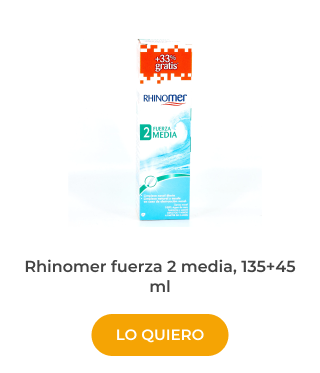 Rhinomer Limpieza Nasal 2 Fuerza Media 135 + 45 ml - Parafarmacia