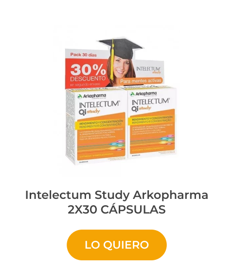 pastillas para estudiar mejor Intelectum Study Arkopharma 2X30 CÁPSULAS