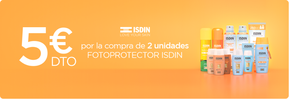 banner promocion Isdin solares en la farmacia online Farmaciabarata