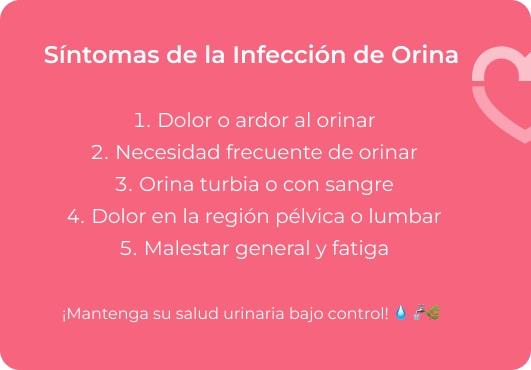 infografía sobre los síntomas de la infección de orina 