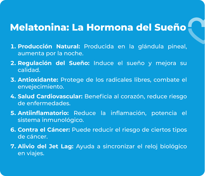 infografia sobre la melatonina y para que sirve