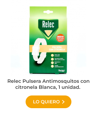 Relec Pulsera Antimosquitos con citronela Blanca, 1 unidad.
