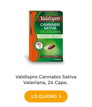 Valdispro Cannabis Sativa Valeriana. Tratamiento para reducir el estrés y conciliar el sueño.