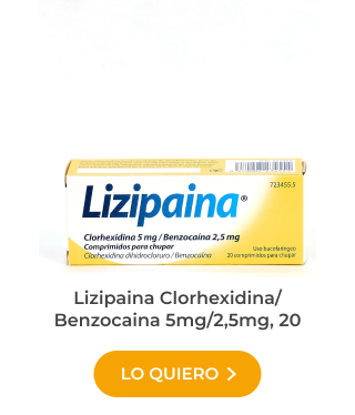 Lizipaina Clorhexidina/Benzocaina 5mg/2,5mg, 20 comprimidos para chupar
